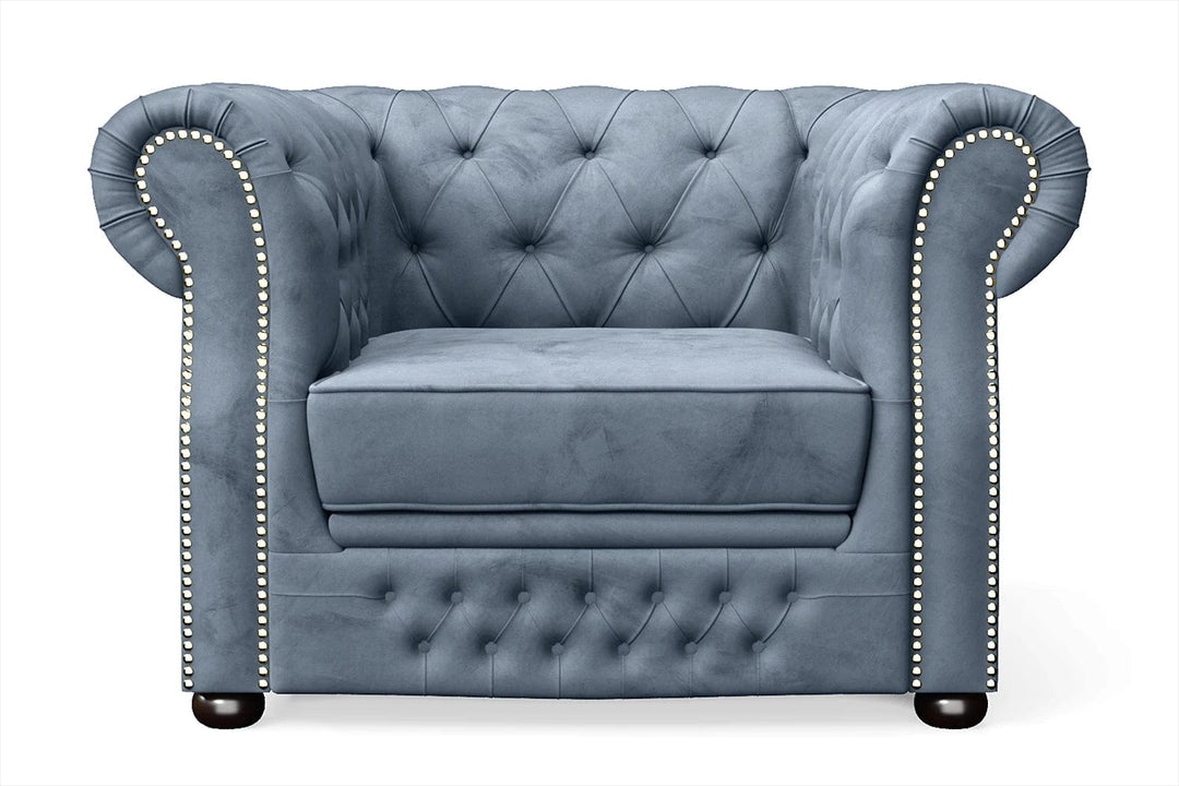 LIVELUSSO Armchair Cuneo Armchair Baby Blue Velvet