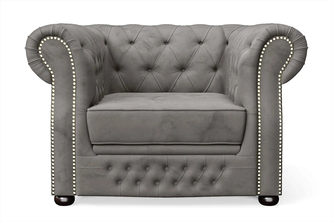 LIVELUSSO Armchair Cuneo Armchair Grey Velvet