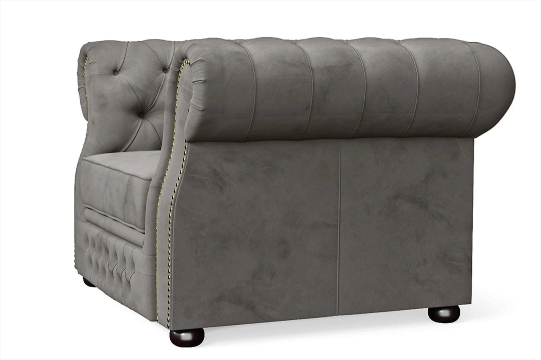 LIVELUSSO Armchair Cuneo Armchair Grey Velvet