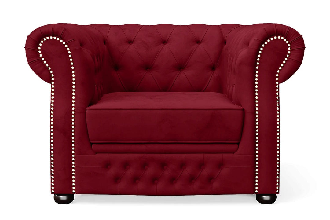 LIVELUSSO Armchair Cuneo Armchair Red Velvet