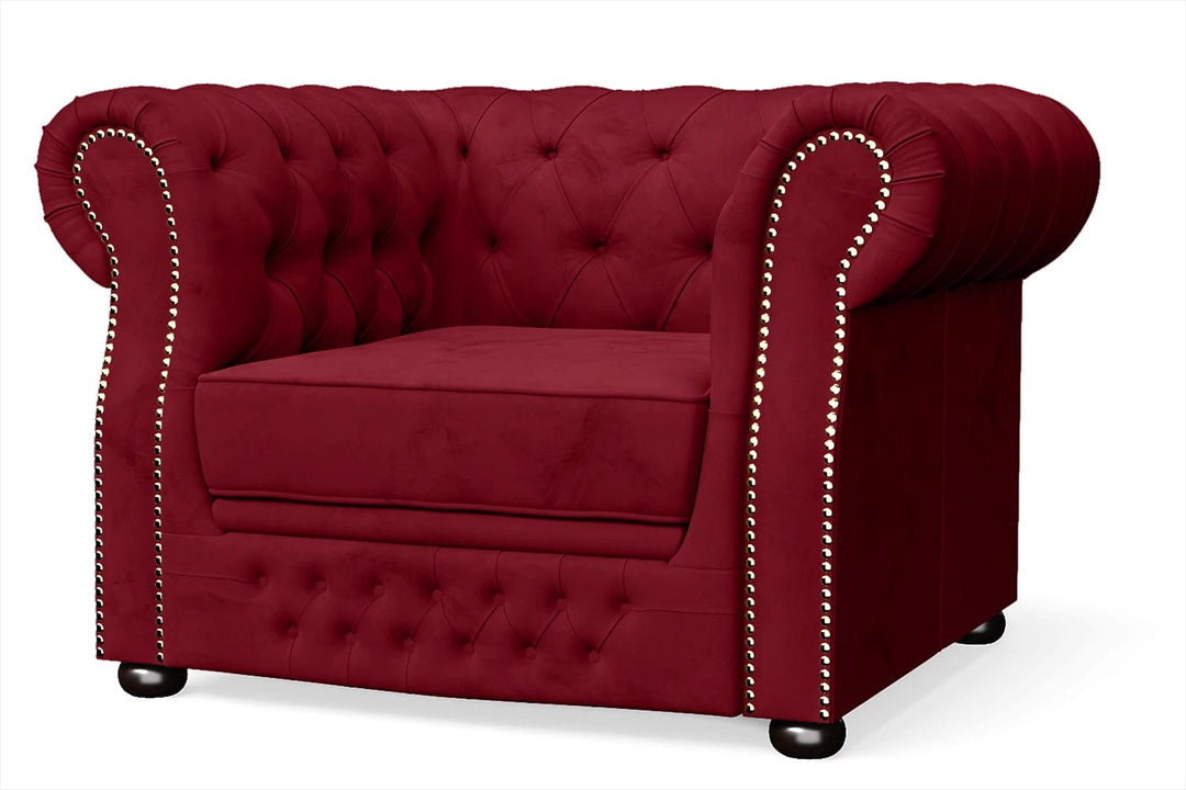 LIVELUSSO Armchair Cuneo Armchair Red Velvet