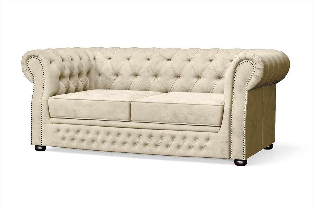 LIVELUSSO Sofa Cuneo 2 Seater Sofa Cream Velvet