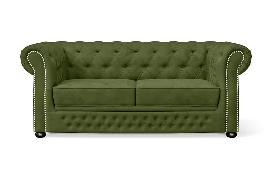 LIVELUSSO Sofa Cuneo 2 Seater Sofa Lime Velvet