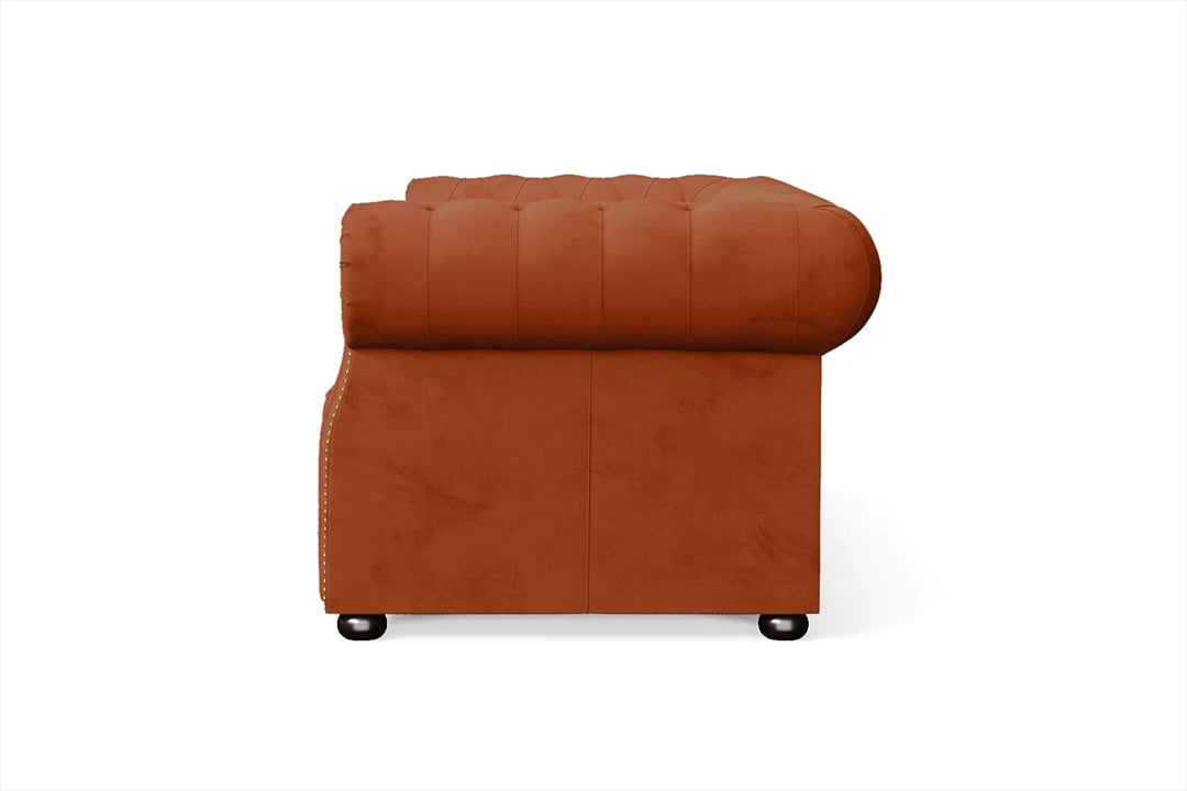 LIVELUSSO Sofa Cuneo 2 Seater Sofa Orange Velvet