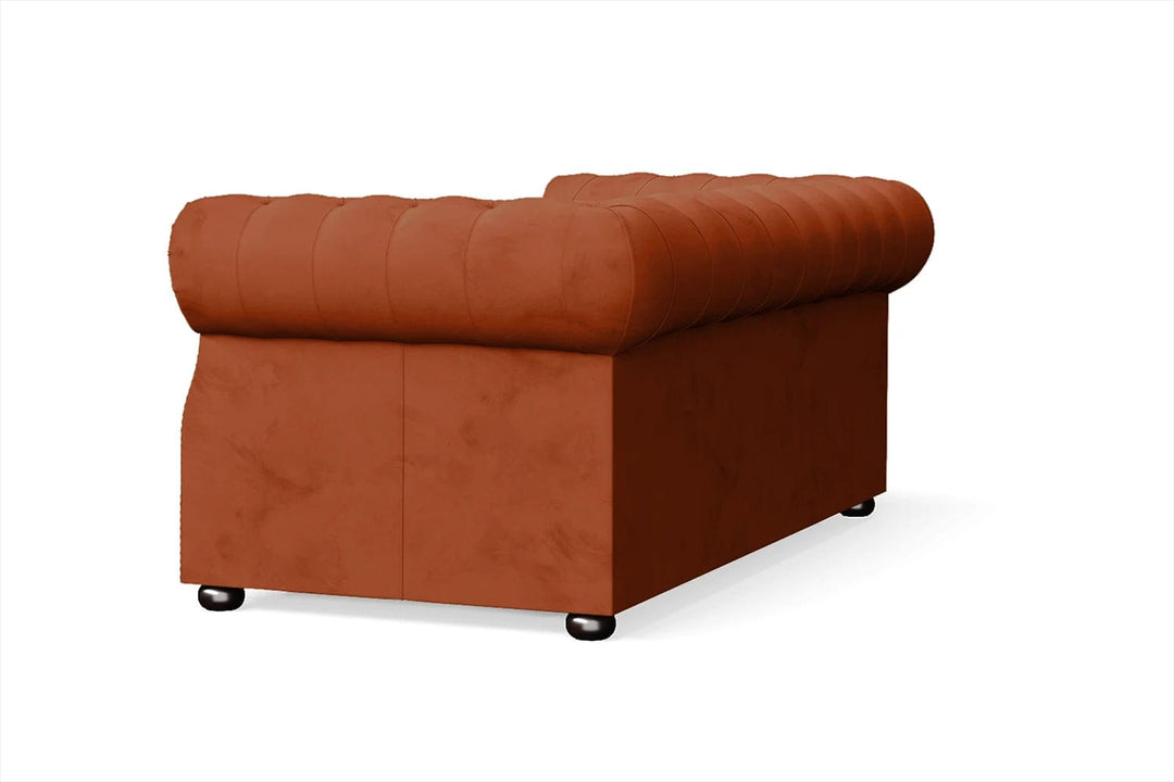 LIVELUSSO Sofa Cuneo 2 Seater Sofa Orange Velvet