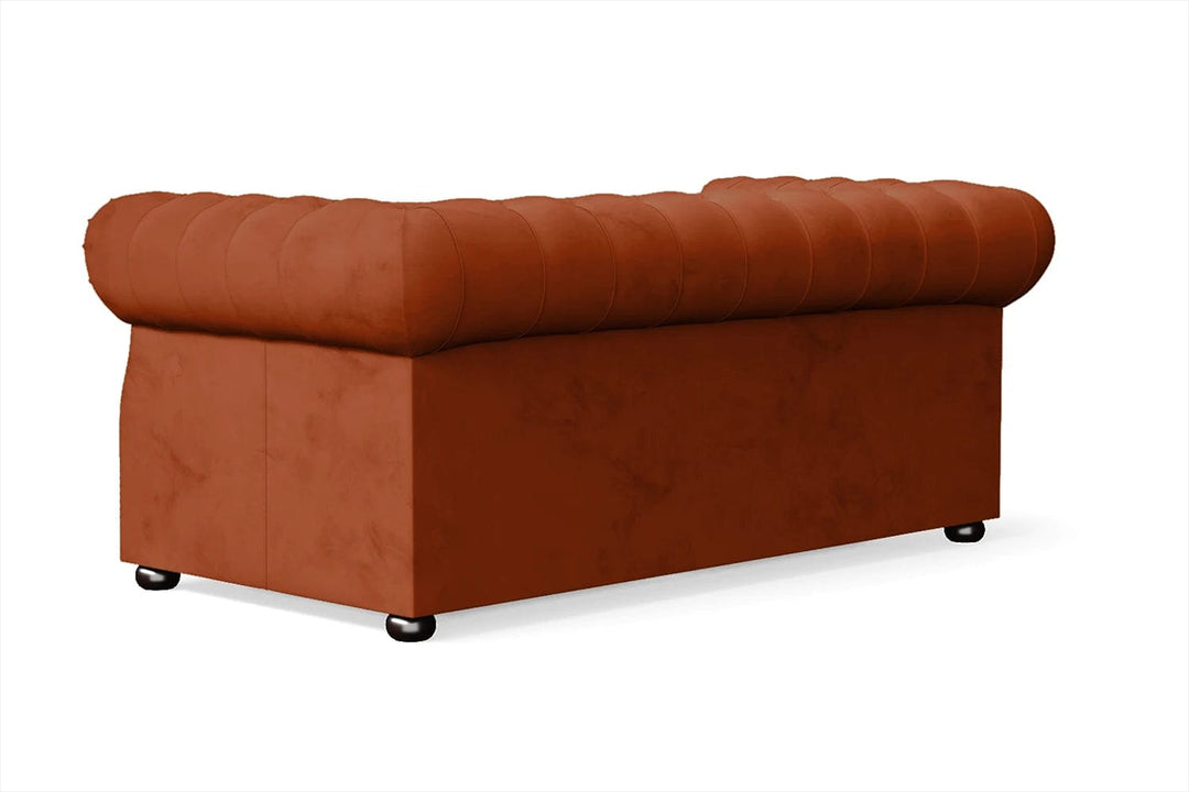 LIVELUSSO Sofa Cuneo 2 Seater Sofa Orange Velvet