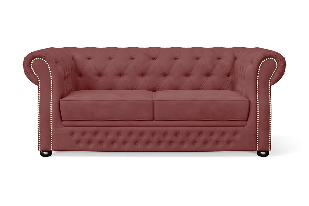 LIVELUSSO Sofa Cuneo 2 Seater Sofa Pink Velvet