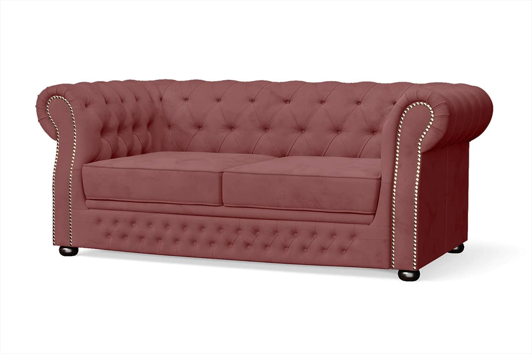 LIVELUSSO Sofa Cuneo 2 Seater Sofa Pink Velvet