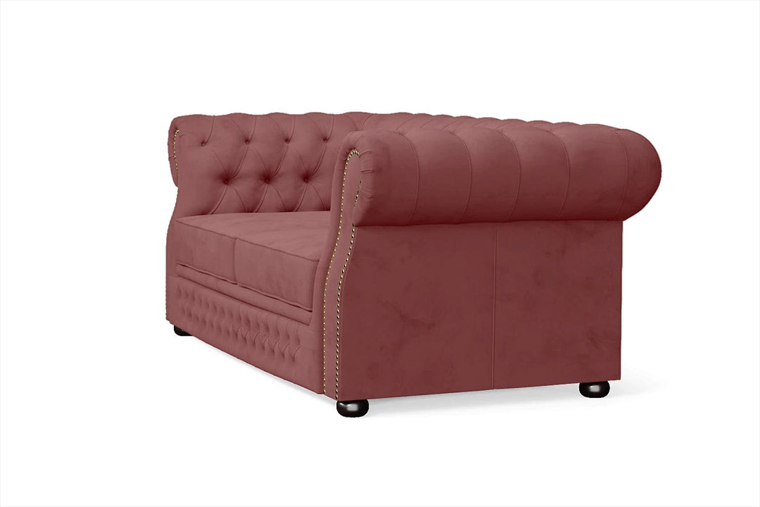 LIVELUSSO Sofa Cuneo 2 Seater Sofa Pink Velvet