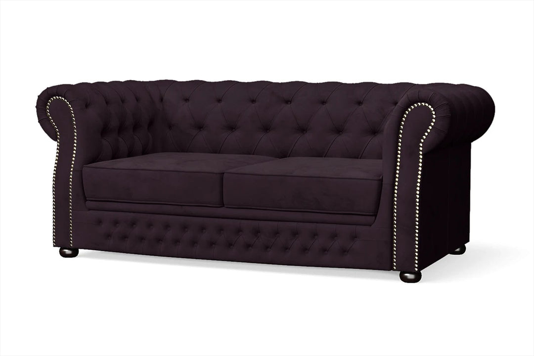 LIVELUSSO Sofa Cuneo 2 Seater Sofa Purple Velvet