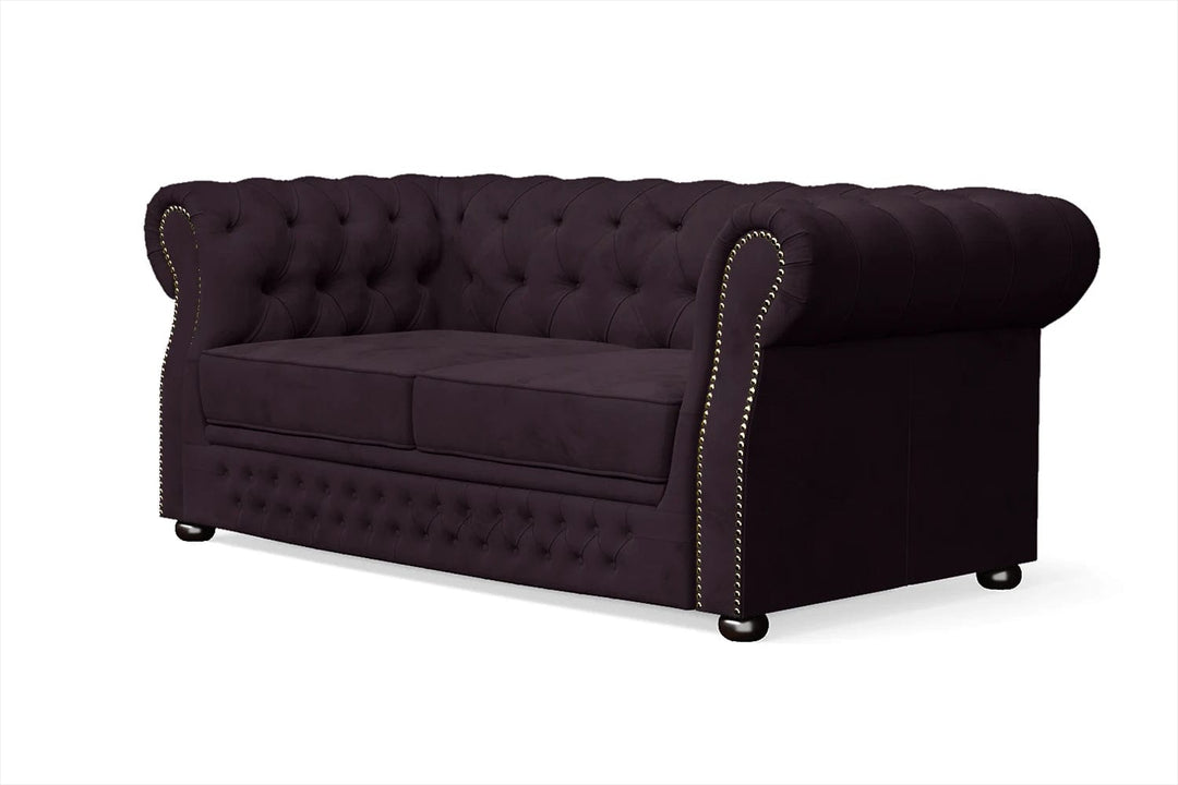 LIVELUSSO Sofa Cuneo 2 Seater Sofa Purple Velvet