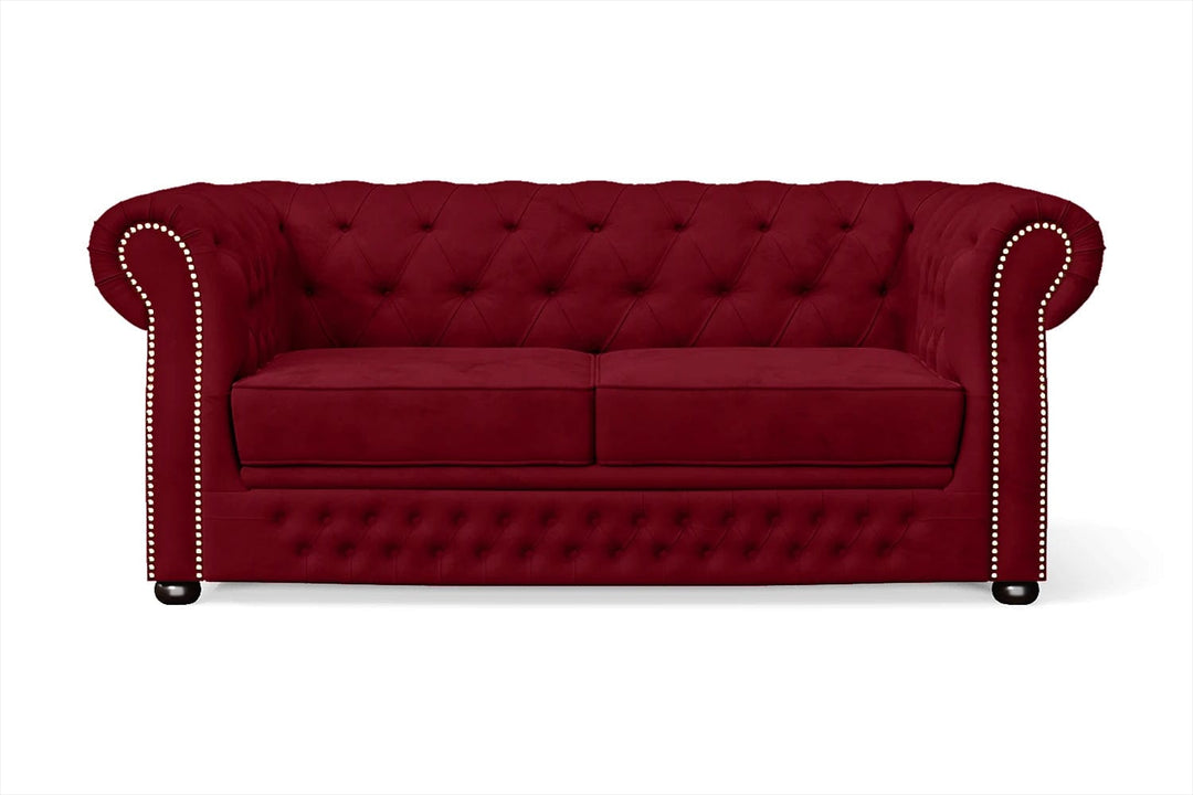 LIVELUSSO Sofa Cuneo 2 Seater Sofa Red Velvet