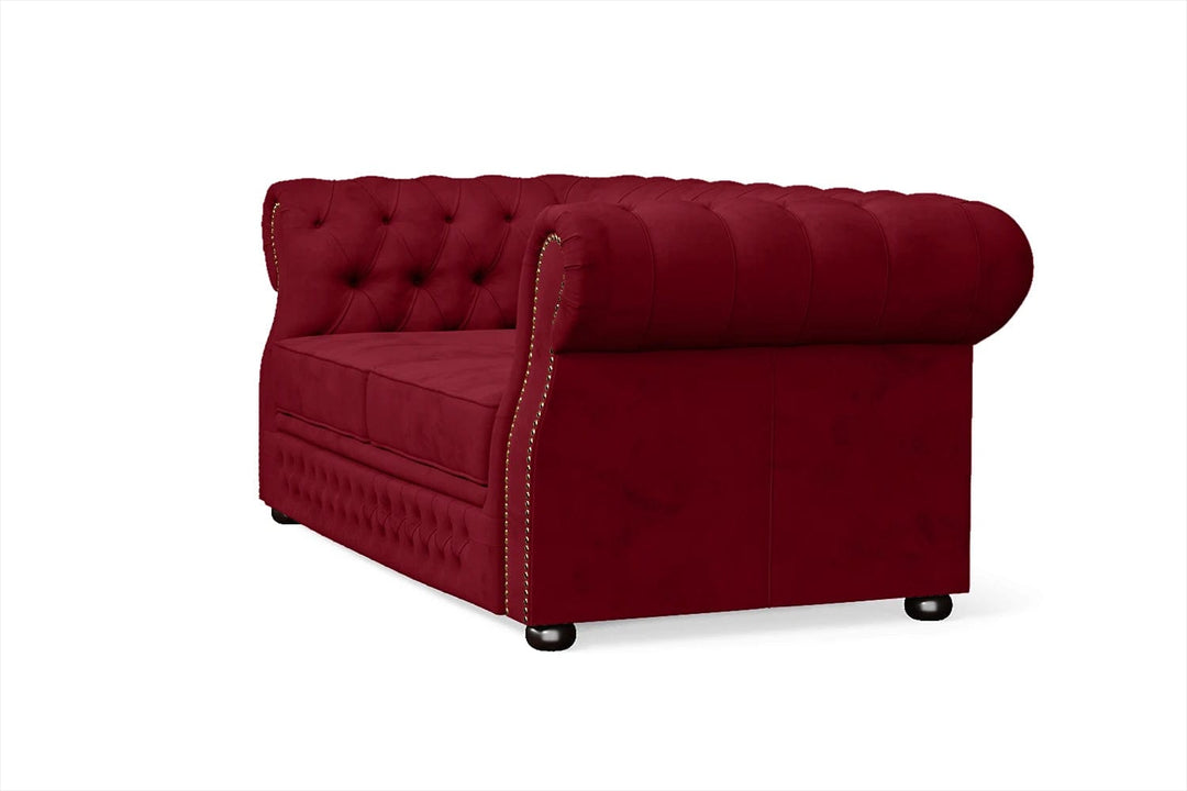 LIVELUSSO Sofa Cuneo 2 Seater Sofa Red Velvet