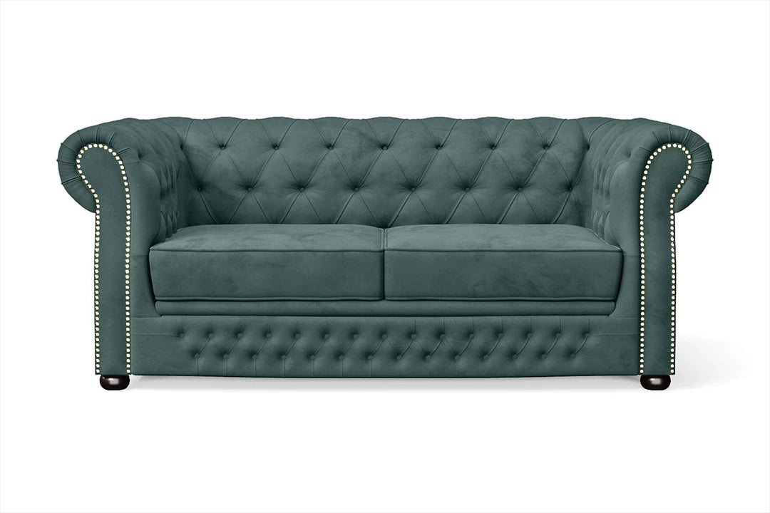 LIVELUSSO Sofa Cuneo 2 Seater Sofa Teal Velvet