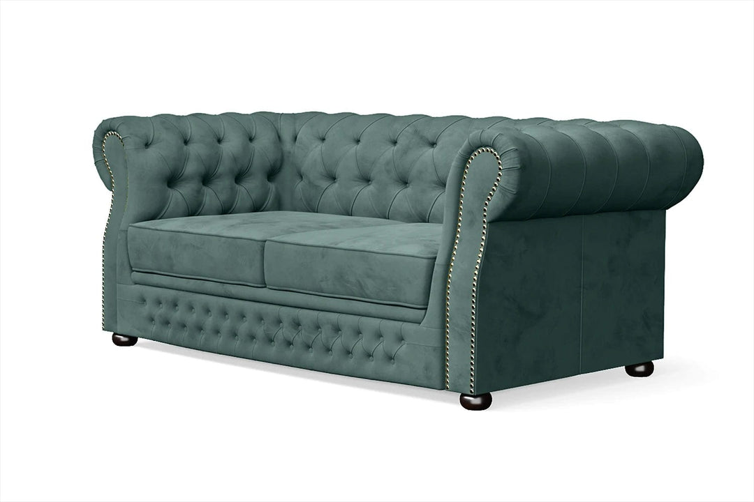 LIVELUSSO Sofa Cuneo 2 Seater Sofa Teal Velvet