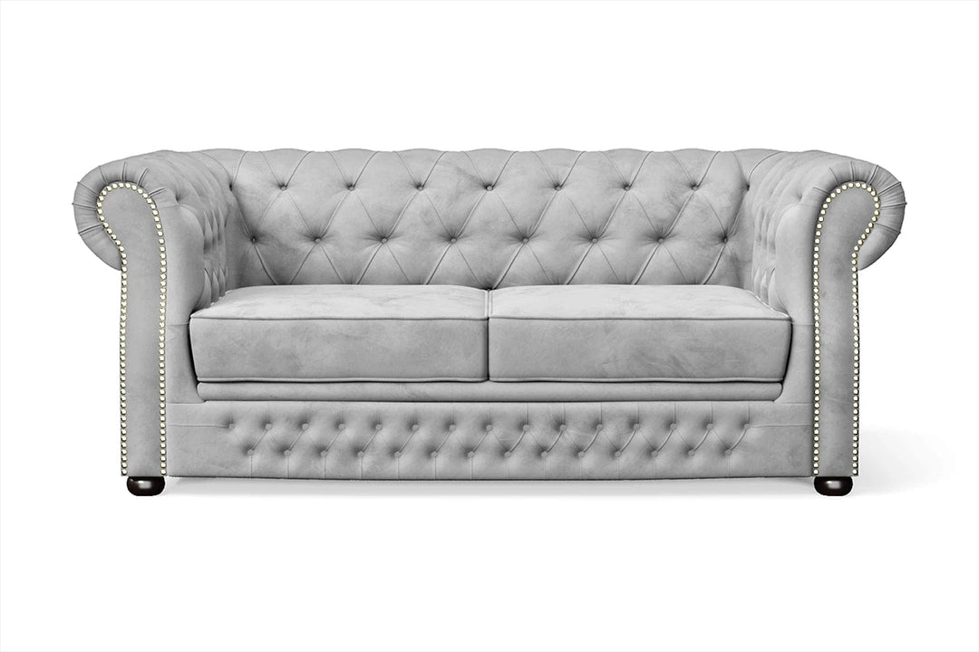 LIVELUSSO Sofa Cuneo 2 Seater Sofa White Velvet