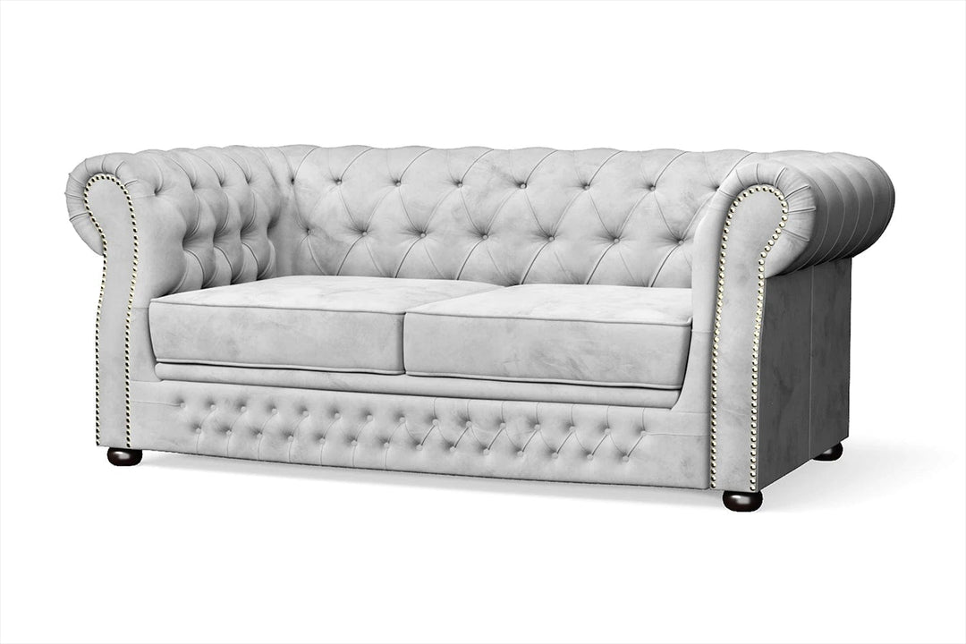 LIVELUSSO Sofa Cuneo 2 Seater Sofa White Velvet