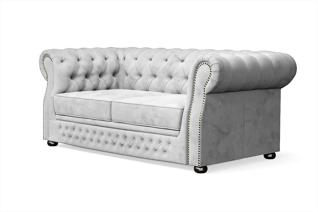 LIVELUSSO Sofa Cuneo 2 Seater Sofa White Velvet