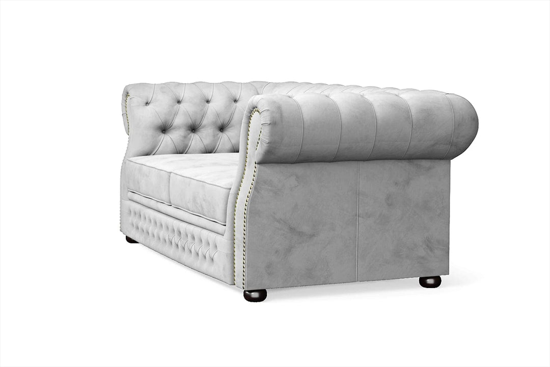 LIVELUSSO Sofa Cuneo 2 Seater Sofa White Velvet