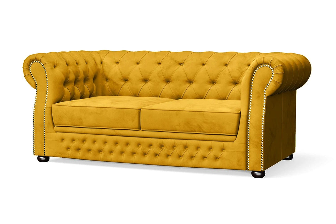 LIVELUSSO Sofa Cuneo 2 Seater Sofa Yellow Velvet