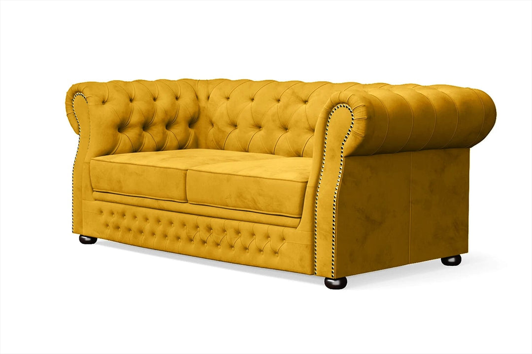 LIVELUSSO Sofa Cuneo 2 Seater Sofa Yellow Velvet