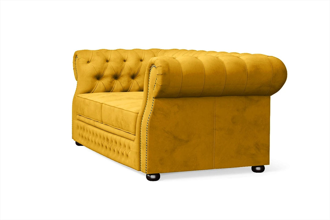 LIVELUSSO Sofa Cuneo 2 Seater Sofa Yellow Velvet