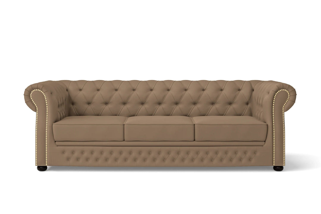 LIVELUSSO Sofa Cuneo 3 Seater Sofa Stone Leather