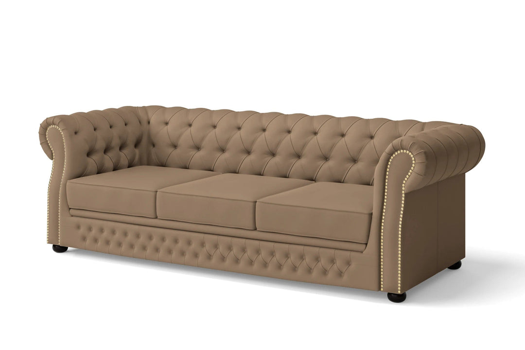 LIVELUSSO Sofa Cuneo 3 Seater Sofa Stone Leather