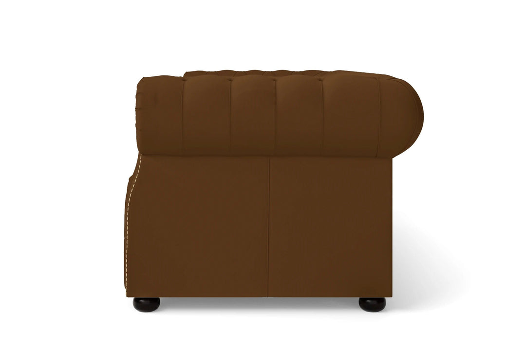 LIVELUSSO Sofa Cuneo 3 Seater Sofa Walnut Brown Leather