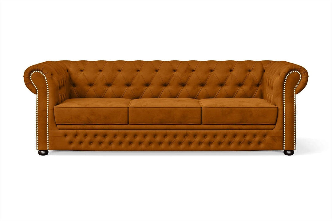 LIVELUSSO Sofa Cuneo 3 Seater Sofa Gold Velvet