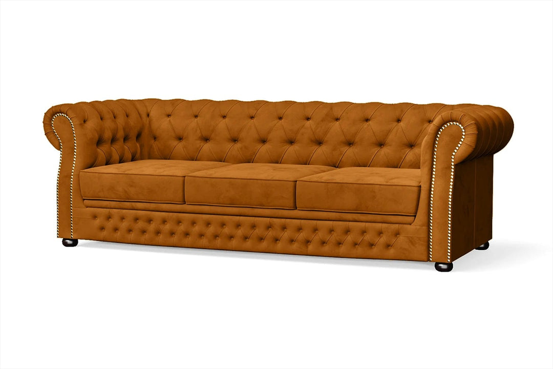 LIVELUSSO Sofa Cuneo 3 Seater Sofa Gold Velvet