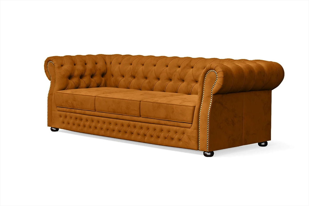 LIVELUSSO Sofa Cuneo 3 Seater Sofa Gold Velvet