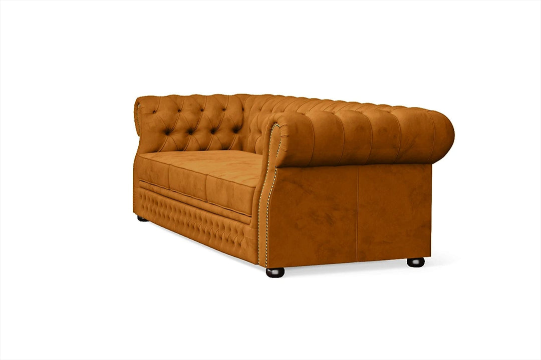 LIVELUSSO Sofa Cuneo 3 Seater Sofa Gold Velvet