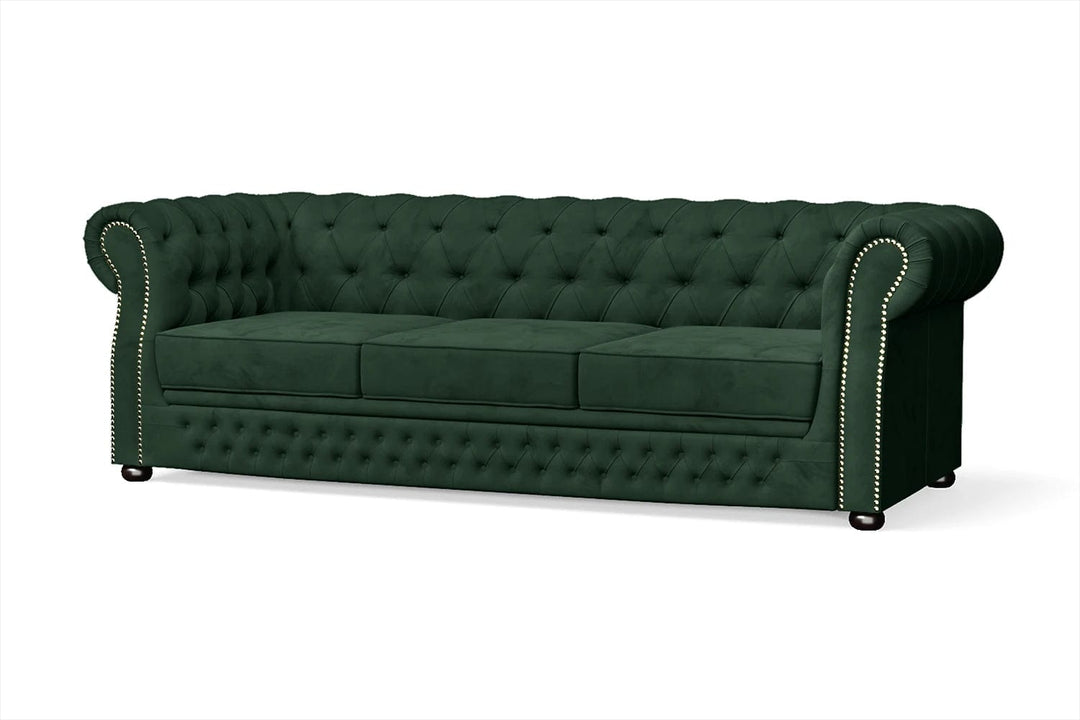 LIVELUSSO Sofa Cuneo 3 Seater Sofa Green Velvet