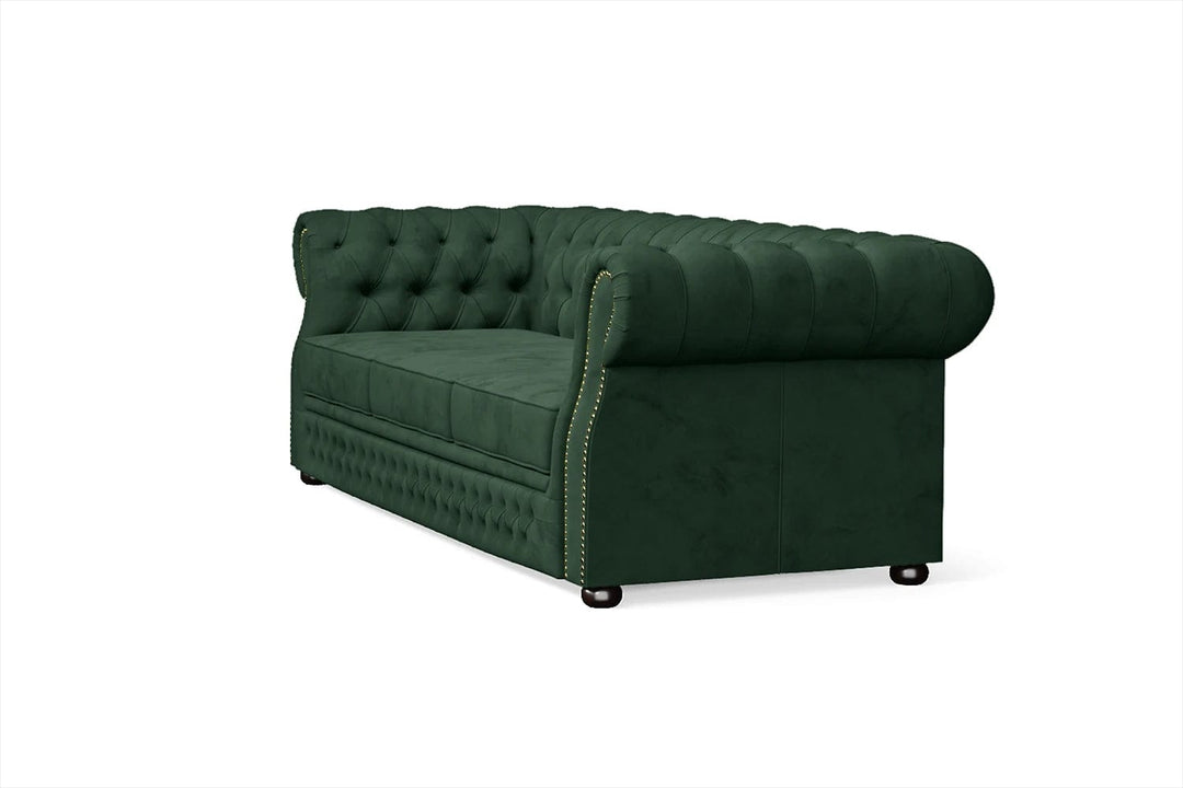 LIVELUSSO Sofa Cuneo 3 Seater Sofa Green Velvet