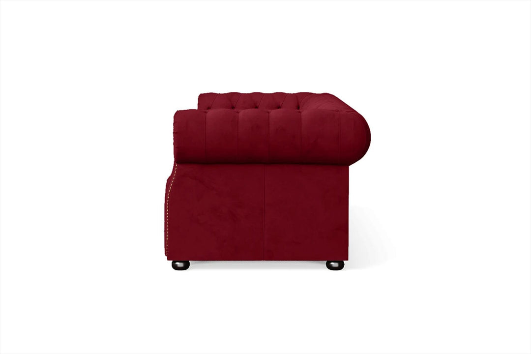 LIVELUSSO Sofa Cuneo 3 Seater Sofa Red Velvet