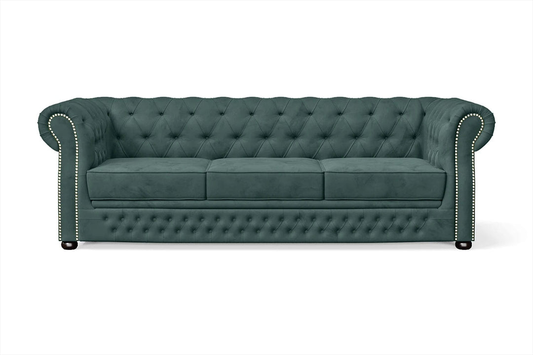 LIVELUSSO Sofa Cuneo 3 Seater Sofa Teal Velvet