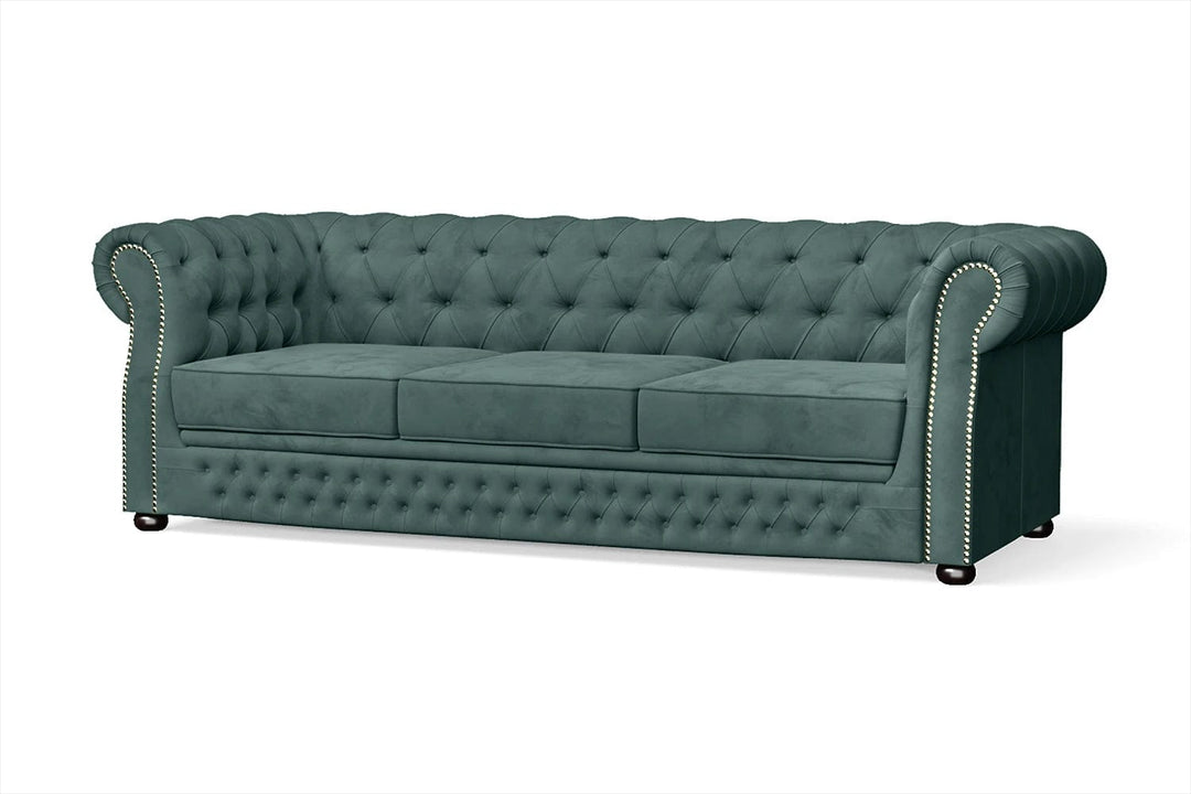 LIVELUSSO Sofa Cuneo 3 Seater Sofa Teal Velvet