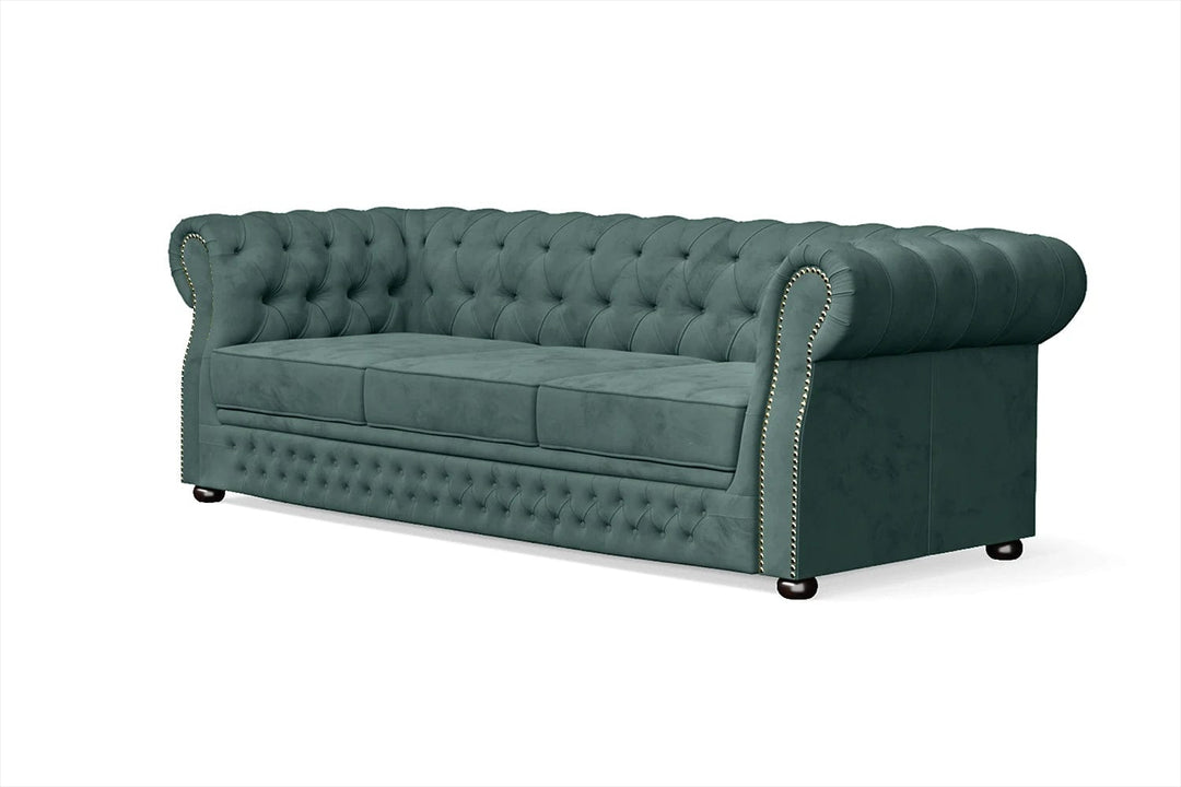 LIVELUSSO Sofa Cuneo 3 Seater Sofa Teal Velvet