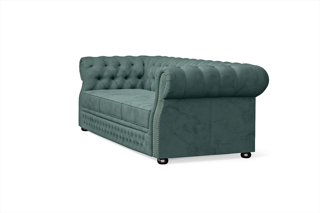 LIVELUSSO Sofa Cuneo 3 Seater Sofa Teal Velvet