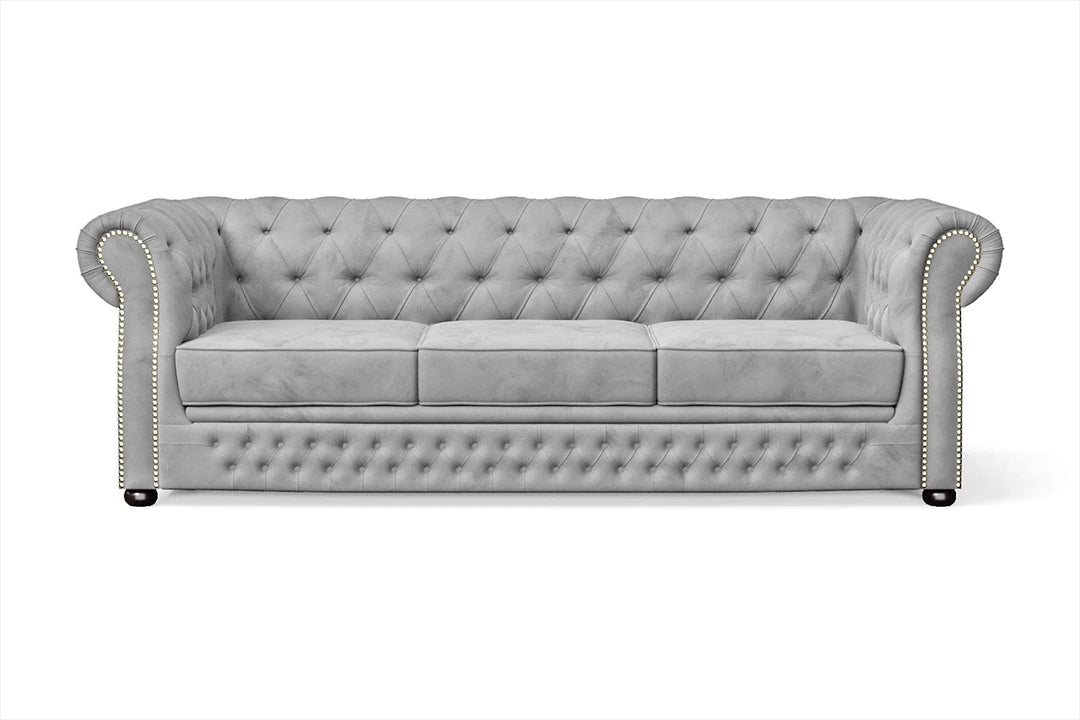 LIVELUSSO Sofa Cuneo 3 Seater Sofa White Velvet