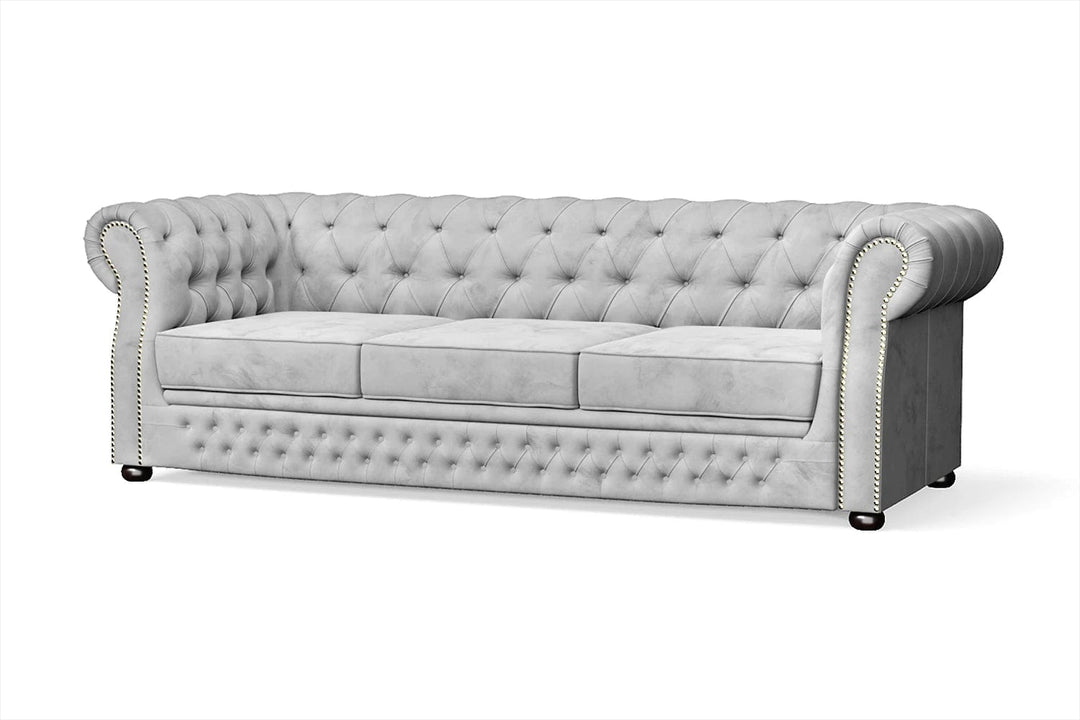 LIVELUSSO Sofa Cuneo 3 Seater Sofa White Velvet