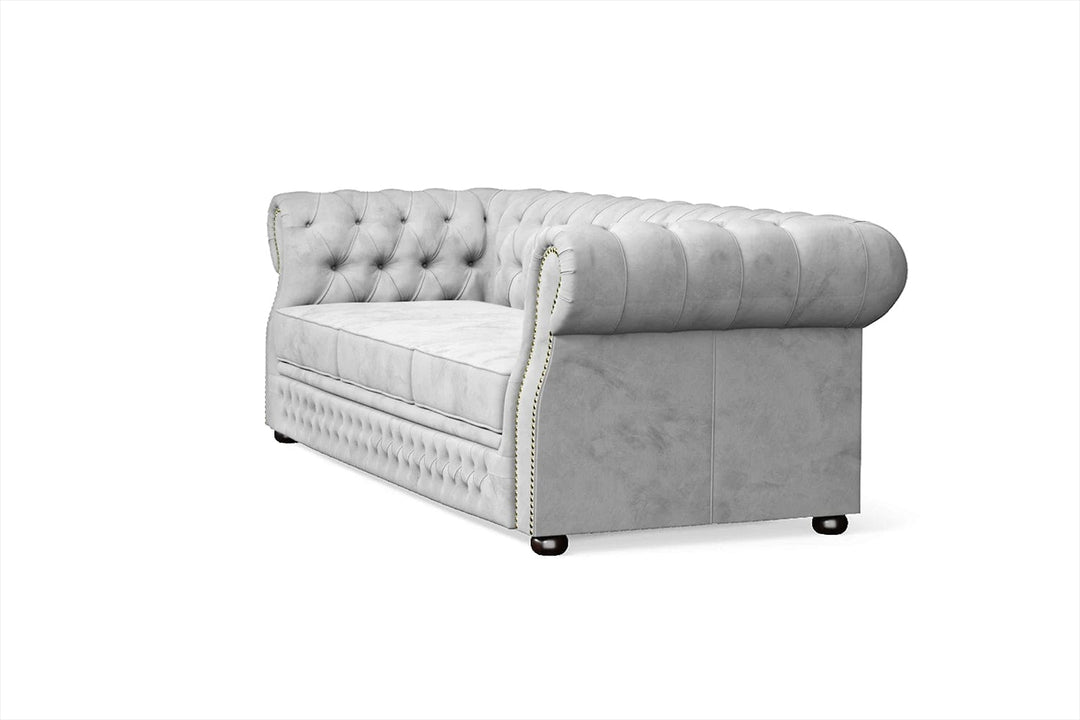 LIVELUSSO Sofa Cuneo 3 Seater Sofa White Velvet