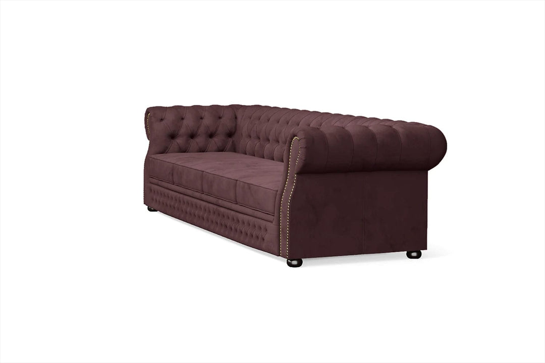 LIVELUSSO Sofa Cuneo 4 Seater Sofa Grape Velvet