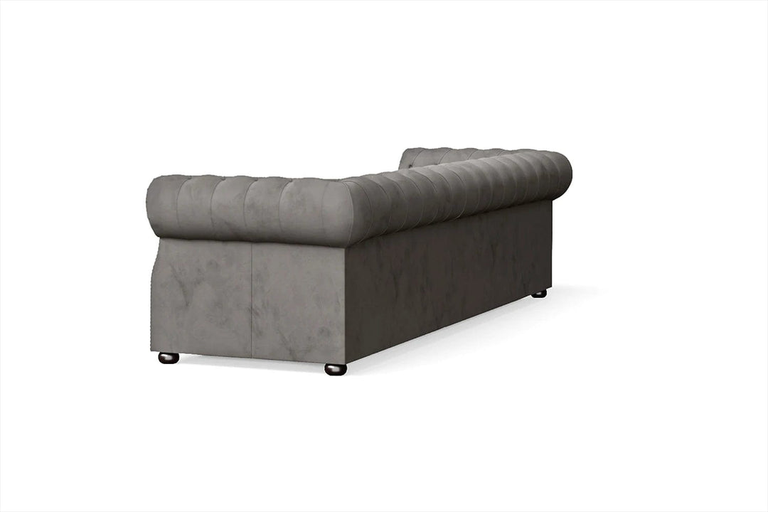 LIVELUSSO Sofa Cuneo 4 Seater Sofa Grey Velvet