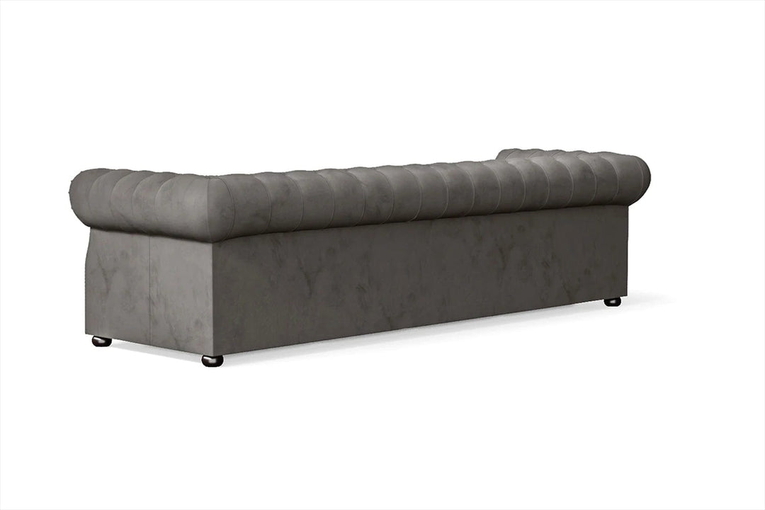 LIVELUSSO Sofa Cuneo 4 Seater Sofa Grey Velvet