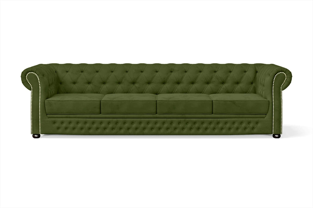 LIVELUSSO Sofa Cuneo 4 Seater Sofa Lime Velvet