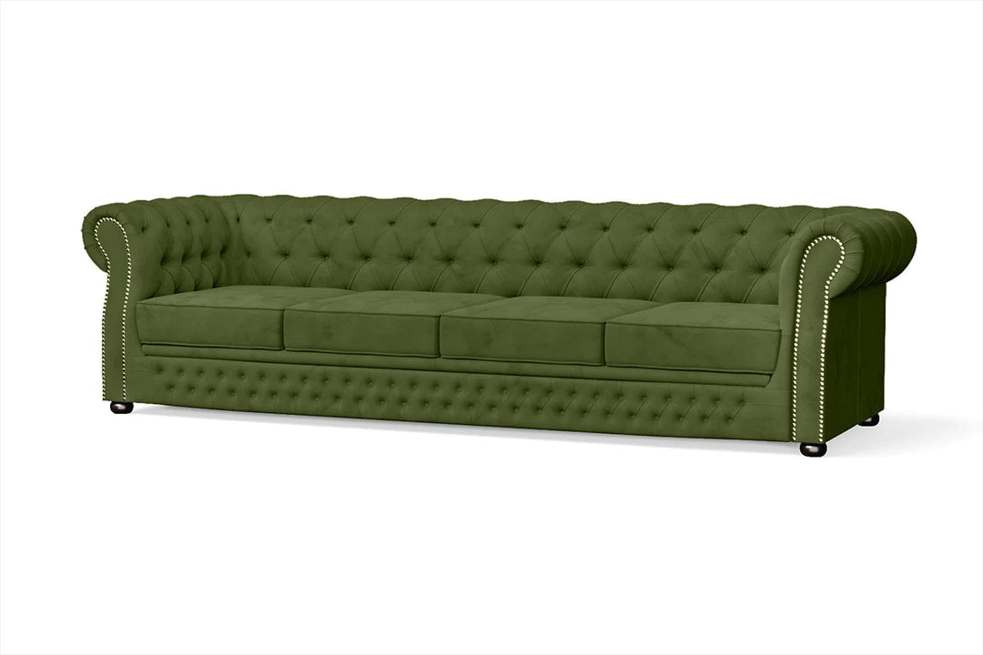 LIVELUSSO Sofa Cuneo 4 Seater Sofa Lime Velvet