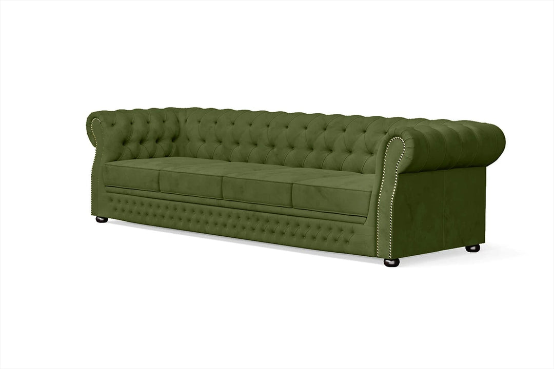 LIVELUSSO Sofa Cuneo 4 Seater Sofa Lime Velvet