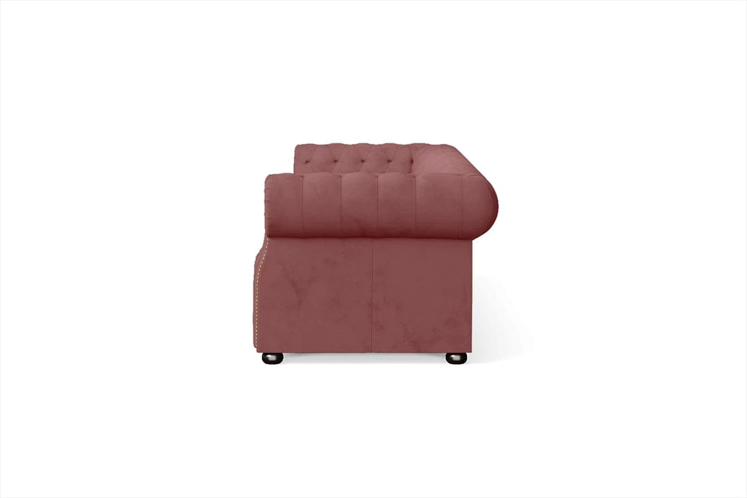 LIVELUSSO Sofa Cuneo 4 Seater Sofa Pink Velvet